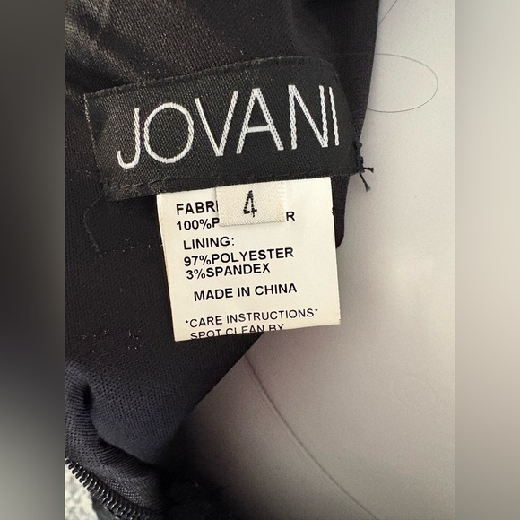 🎉JOVANI Sequin Feather Mini Dress – Size 4 NWT - Picture 8 of 10